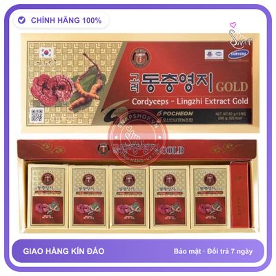 Cao linh chi đông trùng hạ thảo POCHEON Extract chính hãng - trọng lượng 50g, hàng nhập khẩu, hàng chuẩn nguồn gốc rõ ràng - giao hàng che tên kín đáo
