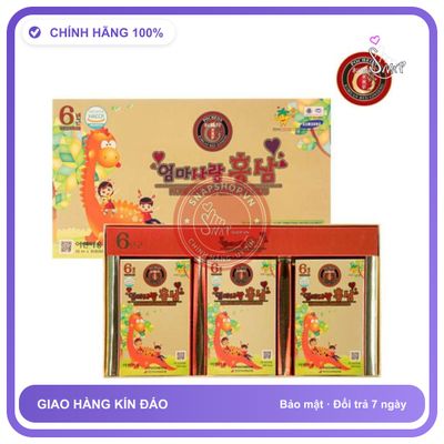 Nước hồng sâm trẻ em Hàn Quốc POCHEON Kids 20ml 30 gói chính hãng - trọng lượng 30g, hàng nhập khẩu, hàng chuẩn nguồn gốc rõ ràng - giao hàng che tên kín đáo