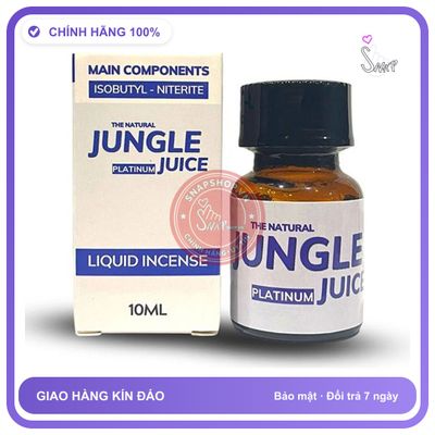 Popper Jungle Juice Platinum 10ml Tột Đỉnh Của Sự Khoái Lạc chính hãng - chai 10ml, hương dịu không nồng, hàng chuẩn nhập khẩu - giao hàng che tên kín đáo