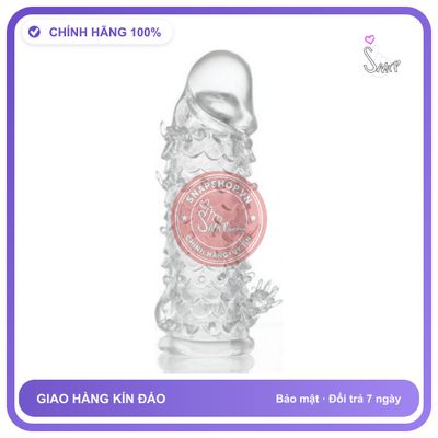 Bao Cao Su Đôn Dên Vảy Cá Có Gai Tăng Kích Thước chính hãng - có gai nổi, ôm sát cảm giác thật, chất liệu latex an toàn - giao hàng che tên kín đáo
