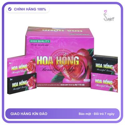 Bao Cao Su Hoa Hồng 144 Cái chính hãng - ôm sát cảm giác thật, chất liệu latex an toàn, hàng nhập khẩu - giao hàng che tên kín đáo