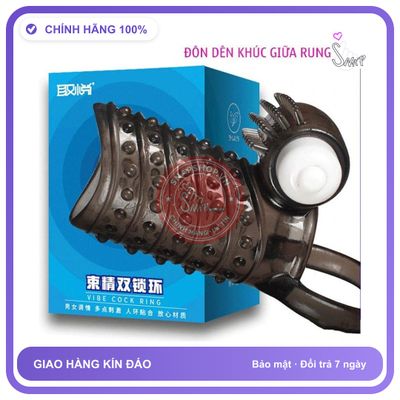 Bao Cao Su Đôn Khúc Quai Rung Vibe Cockring chính hãng - có gai nổi, hỗ trợ kéo dài, ôm sát cảm giác thật - giao hàng che tên kín đáo