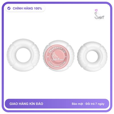 Bộ 3 Vòng Đeo Manmiao Màu Trắng chính hãng - silicone y tế, chất liệu an toàn cho da, dễ vệ sinh - giao hàng che tên kín đáo