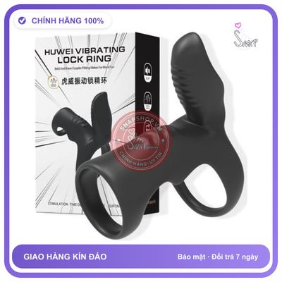 Vòng Rung Tình Yêu Huwei Vibrating Lock Ring chính hãng - sạc USB, silicone cao cấp, chất liệu an toàn cho da - giao hàng che tên kín đáo