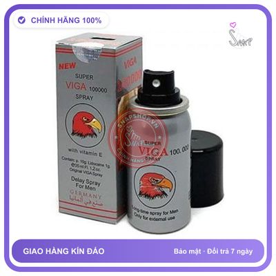 Chai Xịt Đức Super Viga 100000 - Kéo Dài 35ml chính hãng - kéo dài thời gian, 45ml, thấm nhanh không nhờn rít - giao hàng che tên kín đáo