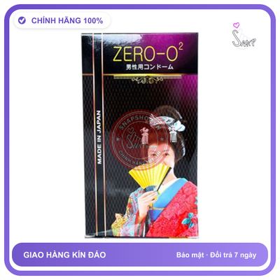 Bao Cao Su Zero O2 Siêu Mỏng Ôm Sát Hộp 12 Chiếc chính hãng - hộp 12 cái, ôm sát cảm giác thật, chất liệu latex an toàn - giao hàng che tên kín đáo
