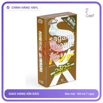 Bao Cao Su Sagami Xtreme Feel Up Hộp 10 Chiếc, Siêu Mỏng, Có Gân Gai chính hãng - có gai nổi, hộp 10 cái, ôm sát cảm giác thật - giao hàng che tên kín đáo