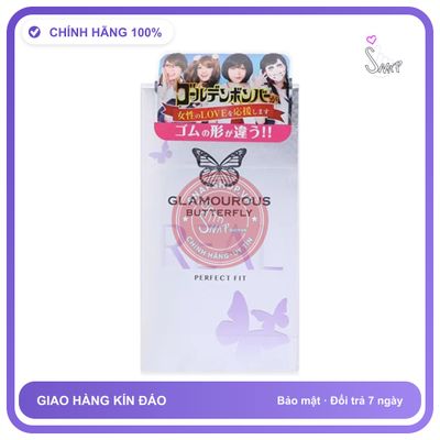 Bao Cao Su Jex Glamourous Butterfly Real Siêu Mỏng 8s chính hãng - ôm sát cảm giác thật, chất liệu latex an toàn, hàng nhập khẩu - giao hàng che tên kín đáo