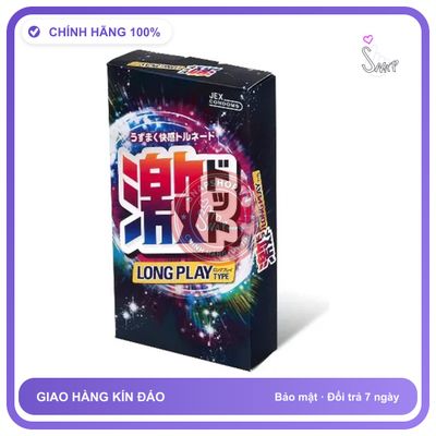 Bao Cao Su Jex Long Play Type Kéo Dài chính hãng - siêu mỏng, có gai nổi, hộp 8 cái - giao hàng che tên kín đáo
