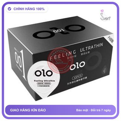 Bao Cao Su 0.01 OLO Đen Hương Vani, Siêu Hộp 10 chiếc chính hãng - siêu mỏng 0.01mm, siêu mỏng, nhiều gel bôi trơn - giao hàng che tên kín đáo