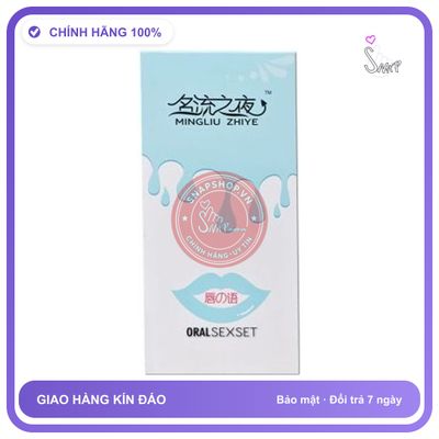 Bao Cao Su Mingliu Zhiye Dùng Miệng chính hãng - có hương thơm, ôm sát cảm giác thật, chất liệu latex an toàn - giao hàng che tên kín đáo