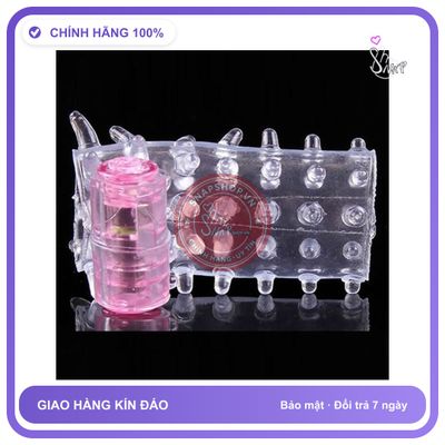 Bao Cao Su Đôn Dên Khúc Giữa Bi Gai Có Rung chính hãng - có gai nổi, ôm sát cảm giác thật, chất liệu latex an toàn - giao hàng che tên kín đáo