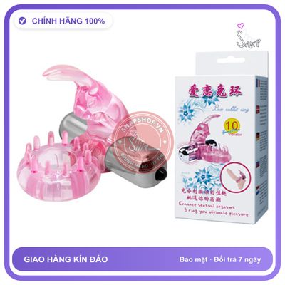 Vòng Rung Dương Vật Tai Thỏ Baile Vòng Rung Tình Yêu Cho Nam chính hãng - 12 chế độ rung, silicone y tế, chất liệu an toàn cho da - giao hàng che tên kín đáo