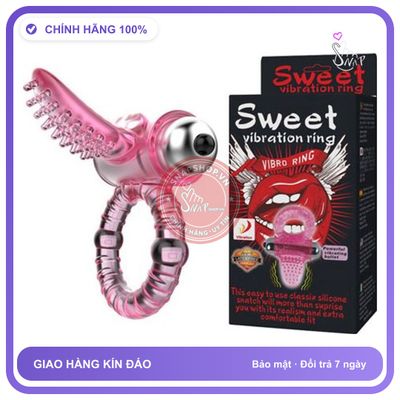 Vòng Rung Kết Hợp Lưỡi Liếm Âm Đạo Sweet Vibration Ring Lybaile chính hãng - silicone cao cấp, chất liệu an toàn cho da, dễ vệ sinh - giao hàng che tên kín đáo
