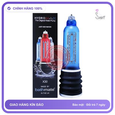 Máy Tập Dương Vật Hydromax X30 Made By Bathmate UK chính hãng - chất liệu an toàn cho da, dễ vệ sinh, êm ái khi dùng - giao hàng che tên kín đáo