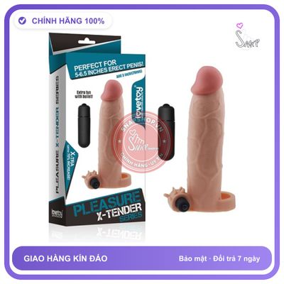 Bao Cao Su Đôn Dên 7cm Cao Cấp Rung Tender Series (Xanh MS2) chính hãng - có gai nổi, hỗ trợ kéo dài, ôm sát cảm giác thật - giao hàng che tên kín đáo