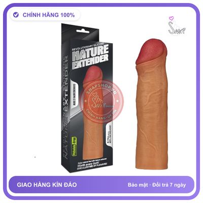 Bao Cao Su Đôn Dên 5cm Siêu Mềm Nature Extender Lovetoy (MS1) chính hãng - có hương thơm, ôm sát cảm giác thật, chất liệu latex an toàn - giao hàng che tên kín đáo