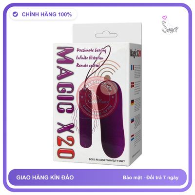 Trứng Rung Tình Yêu Cao Cấp Magic X20 chính hãng - 20 chế độ rung, điều khiển từ xa, silicone mềm mại - giao hàng che tên kín đáo