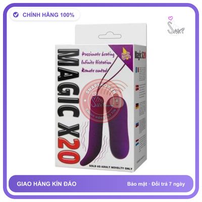 Trứng Rung Tình Yêu Magic X20 Đầu Nhọn chính hãng - 20 chế độ rung, điều khiển từ xa, silicone mềm - giao hàng che tên kín đáo