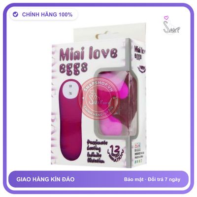 Trứng Rung Tình Yêu Mini Love chính hãng - 20 chế độ rung, điều khiển từ xa, silicone mềm - giao hàng che tên kín đáo