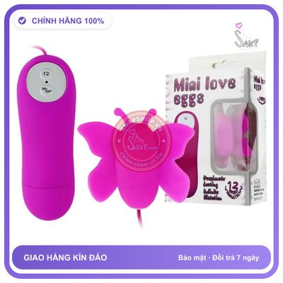 Trứng Rung Tình Yêu Mini Love Con Bướm 12 Chế Độ Rung chính hãng - 20 chế độ rung, điều khiển từ xa, silicone mềm - giao hàng che tên kín đáo