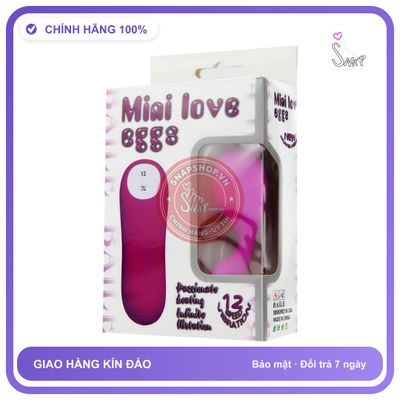 Trứng Rung Tình Yêu Mini Love Đầu Tròn chính hãng - 20 chế độ rung, điều khiển từ xa, silicone mềm - giao hàng che tên kín đáo