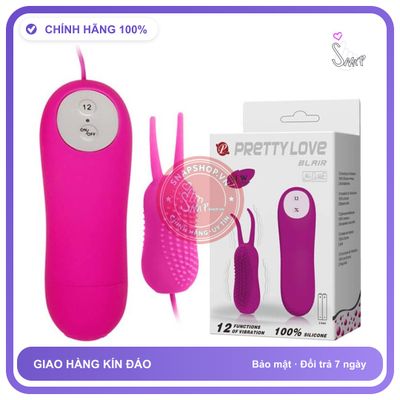 Trứng Tình Yêu Pretty Love Blair LyBaile, Tai Thỏ chính hãng - 12 chế độ rung, silicone mềm mại, chất liệu an toàn cho da - giao hàng che tên kín đáo
