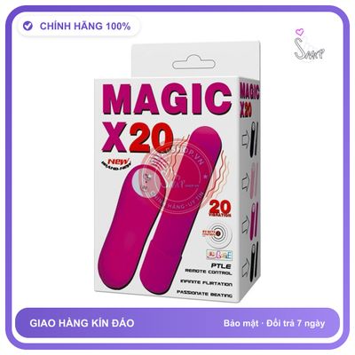 Trứng Rung Tình Yêu Magic X20 Giúp Massage Kích Thích Điểm G chính hãng - điều khiển từ xa, silicone cao cấp, chất liệu an toàn cho da - giao hàng che tên kín đáo