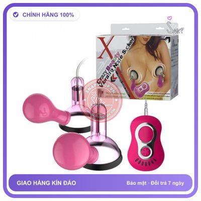 Dụng Cụ Hút Ngực Crazy Beauty Vibrating Nipple Sucker chính hãng - silicone mềm, chất liệu an toàn cho da, dễ vệ sinh - giao hàng che tên kín đáo