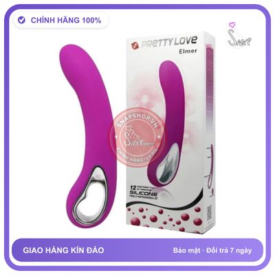 Máy Massage Pretty Love Elmer chính hãng - 12 chế độ rung, sạc nhanh, silicone y tế - giao hàng che tên kín đáo