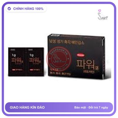 Gel Hàn Quốc Power 1gram Hanmi Kéo Dài Thời Gian 2 tem chính hãng - thấm nhanh không nhờn rít, dùng trước khi quan hệ, nhỏ gọn dễ mang theo - giao hàng che tên kín đáo