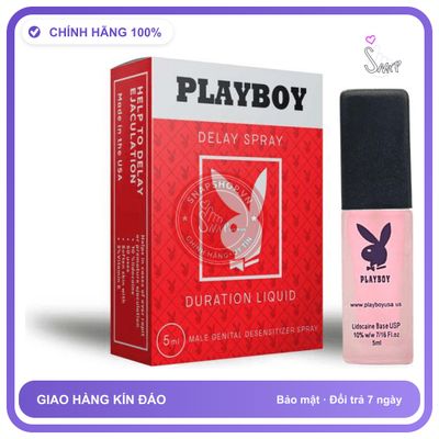 Chai Xịt Anh PlayBoy Red - Kéo Dài Thời Gian - 5ml chính hãng - thấm nhanh không nhờn rít, dùng trước khi quan hệ, nhỏ gọn dễ mang theo - giao hàng che tên kín đáo