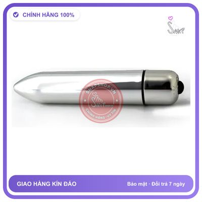 Trứng Rung Hình Viên Đạn Inox chính hãng - chất liệu an toàn cho da, dễ vệ sinh, êm ái khi dùng - giao hàng che tên kín đáo