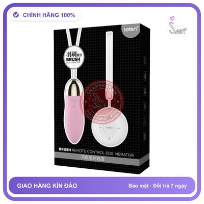 Trứng Rung Leten Brush Cao Cấp Massage Điều Khiển chính hãng - 7 chế độ rung, sạc USB, điều khiển từ xa - giao hàng che tên kín đáo