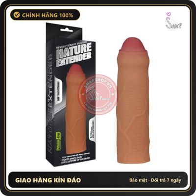 (Che Tên) Bao Cao Su Đôn Dên 2.5cm Siêu Mềm Nature Extender Lovetoy (MS2) 326463 Hộp Trắng Kín