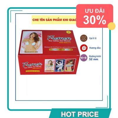(Che Tên) Bao Cao Su FREMEN Hộp 120 Cái - Bao Dành Cho Gia Đình, Khánh Sạn - Hàng Mới Về