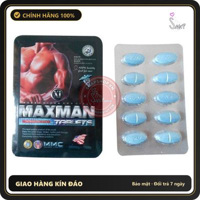 (Che Tên) Viên Uống Hỗ Trợ Phái Mạnh Maxman 3800mg - Vỉ 10 Viên - Snapshop