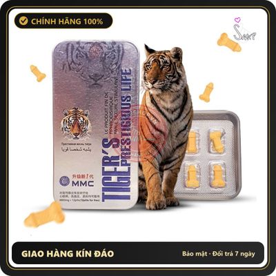(Che Tên) Viên Uống Tiger Prestigious (Cọp Mỹ) - Vỉ 12 Viên Giao Nhanh Toàn Quốc