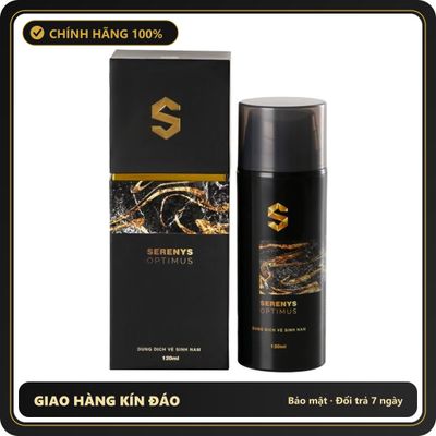 (Che Tên) Dung Dịch Vệ Sinh Nam Giới Serenys Optimus 120ml - Làm Sạch, Khử Mùi, Giảm Ngứa Rát Cho Da Nhạy Cảm - Sản Phẩm Chăm Sóc Da An Toàn Hỗ Trợ 24/7
