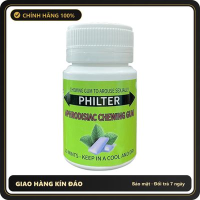(Che Tên) Kẹo Cao Su Singgum Philter USA - Lọ 10 Viên Cao Cấp Bảo Đảm