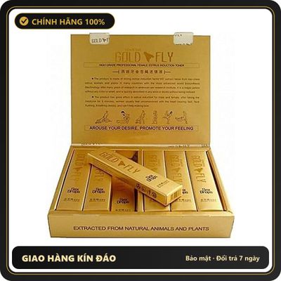(Che Tên) Nước Gold Fly - Sản Phẩm Hỗ Trợ Nữ - Chính Hãng USA - Hộp 12 Gói Chuẩn Auth