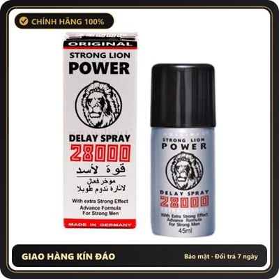 (Che Tên) Xịt Khử Mùi Thơm Cơ Thể Đức - Original Strong Lion Power Delay Spray 28000 - 45ml Hỗ Trợ 24/7