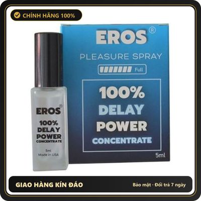 (Che Tên) Xịt Khử Mùi Thơm Cơ Thể Eros Delay Power Concentrate USA – 5ml 366063 Hộp Trắng Kín