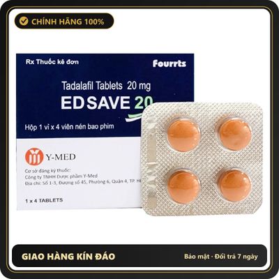 (Che Tên) Viên Uống Edsave 20 - Vỉ 4 Viên Chuẩn Auth