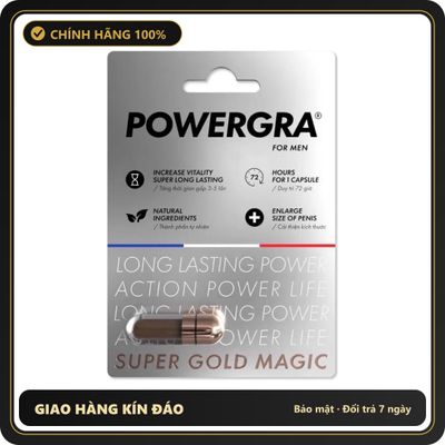 (Che Tên) Viên Uống Powergra For Men, Vỉ 1 viên Chuẩn Auth