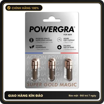 (Che Tên) Viên Uống Powergra For Men, Vỉ 3 viên Hỗ Trợ 24/7
