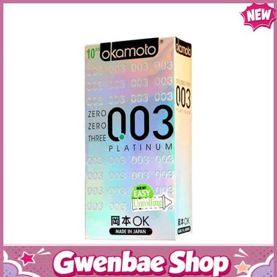 Bao cao su phản quang siêu mỏng Nhật Bản Okamoto 0.03 Platinum - Gwen Shop Chính Hãng