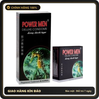 (Che Tên) Bao Cao Su Powermen Cá Ngựa Gân Gai – Kéo Dài Thời Gian 564547 - Hàng Mới Về