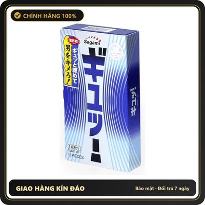 (Che Tên) Bao Cao Su Sagami Tight Fit – Hộp 12 Chiếc, Siêu Mỏng, Có 6 Đường Gân 564714 Giao Nhanh Toàn Quốc