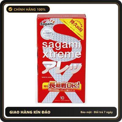 (Che Tên) Bao Cao Su Sagami Xtreme Feel Long – Hộp 10 Chiếc, Có Gai, Kéo Dài Thời Gian 564998 Hỗ Trợ 24/7